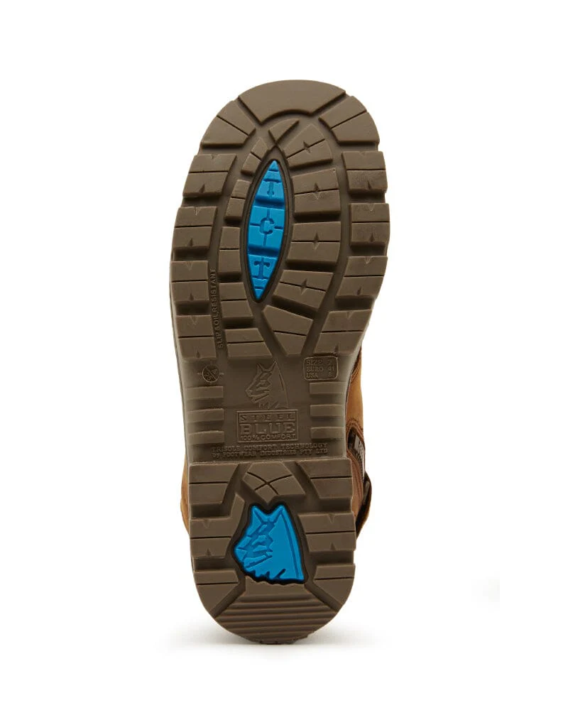 Argyle Zip Scuff Cap Waterproof Safety Boot - Distressed Brown