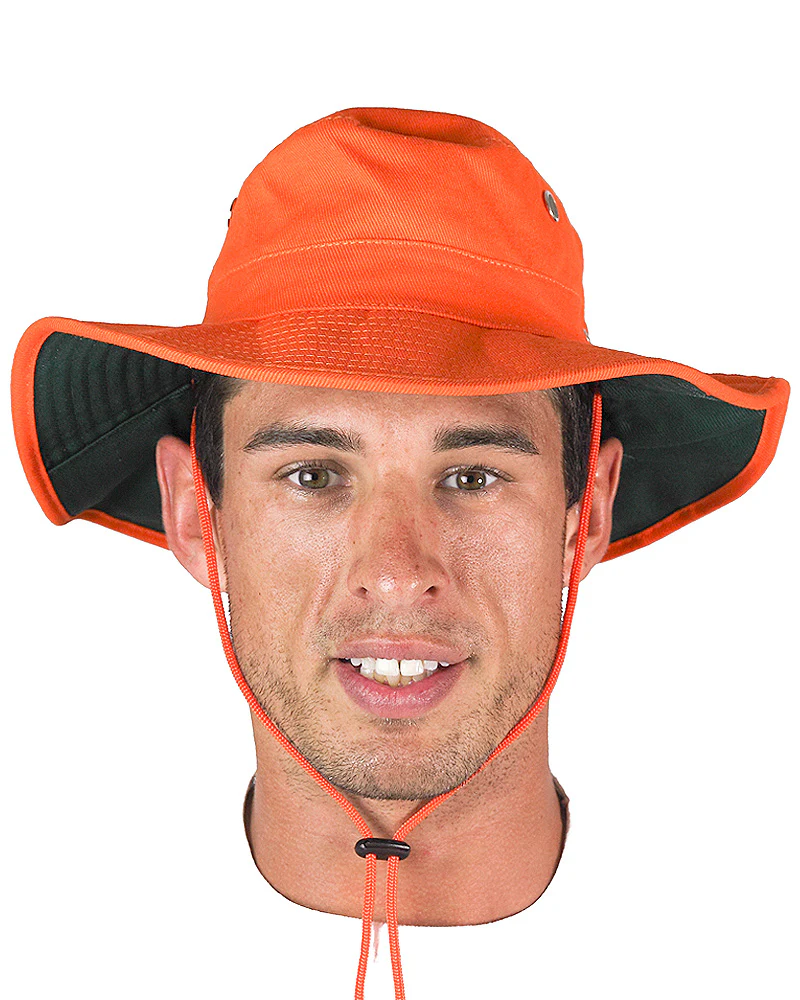 Wide Brim Hat - Orange