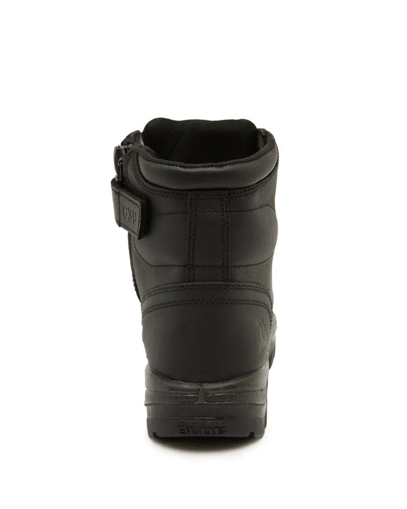 Argyle Zip Scuff Cap Waterproof Safety Boot - Black