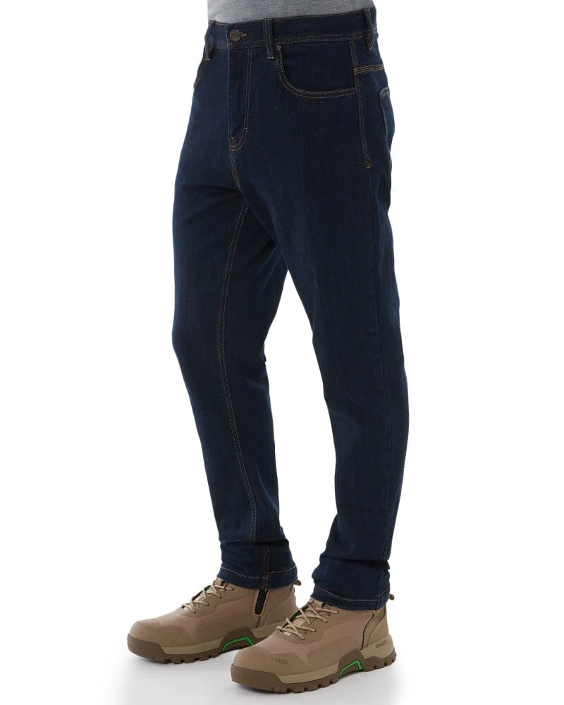 WD-4 Coolmax Stretch Denim Straight Fit Jeans - Dark Blue