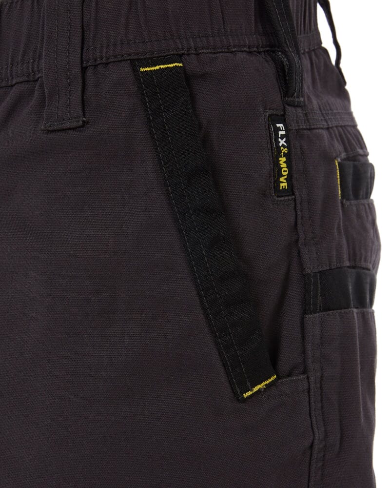 Flex and Move Elastic Waist Stretch Short Shorts - Charcoal