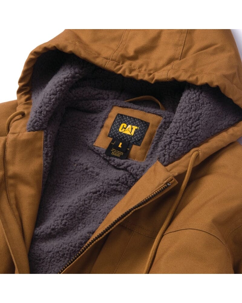 Hooded Sherpa Lined Jacket - Bronze
