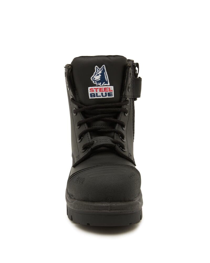 Ladies Argyle Scuff Cap Composite Safety Boot - Black