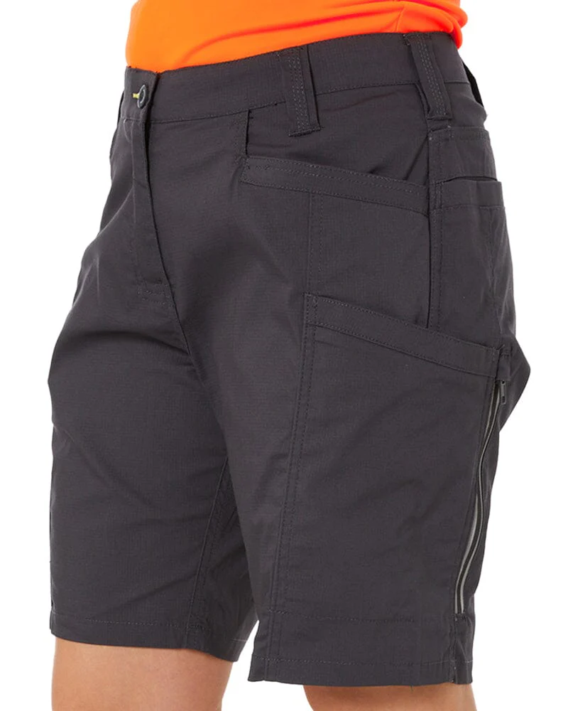 Womens X Airflow Stretch Ripstop Vented Cargo Short - Charcoal