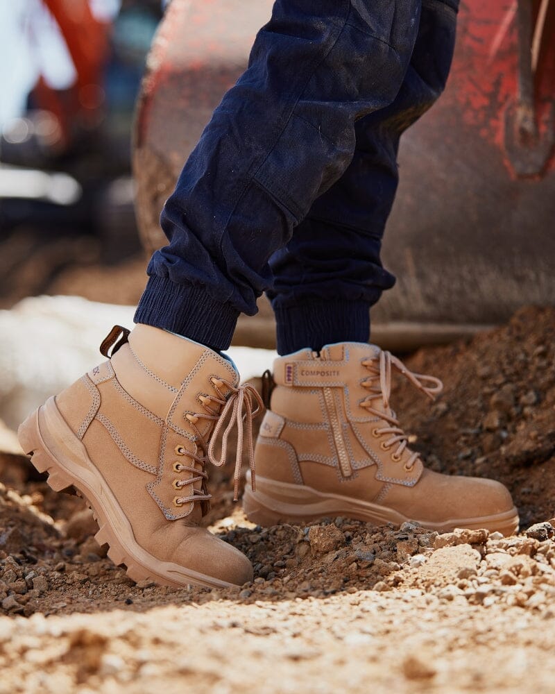 Womens Rotoflex 8864 Zip Sided Safety Boot - Sand