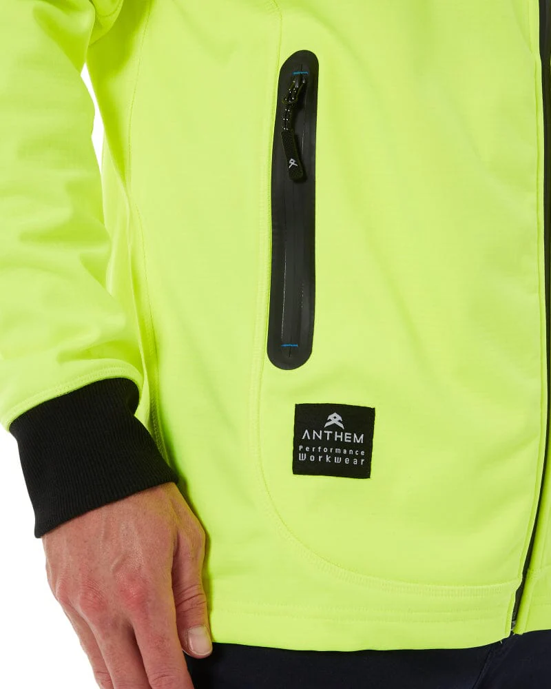 Tech Stretch Soft Shell Jacket - Hi Vis Yellow