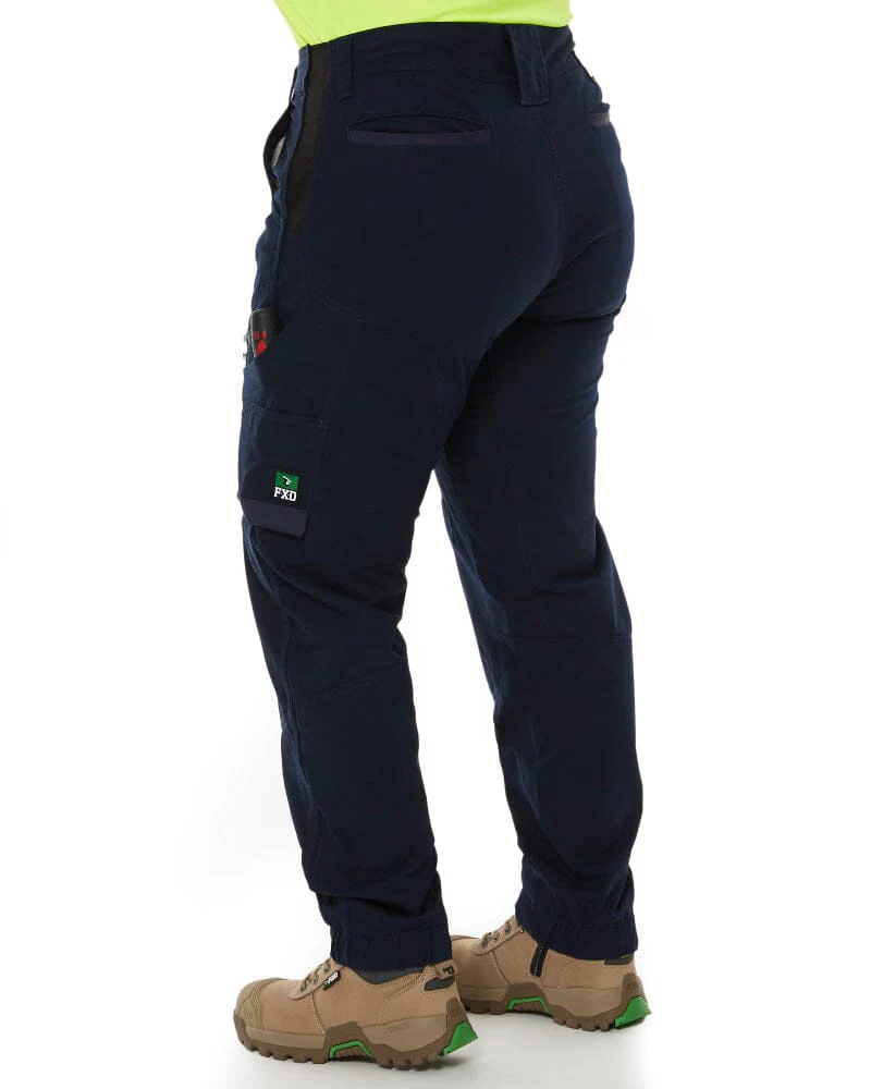 WP-8W Womens Cuffed Stretch Ripstop Work Pant - Navy