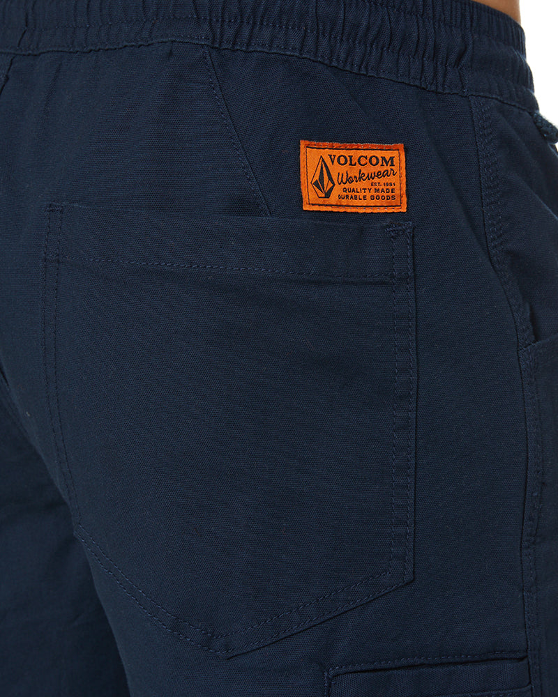 Caliper Elastic Waist Work Short - Navy