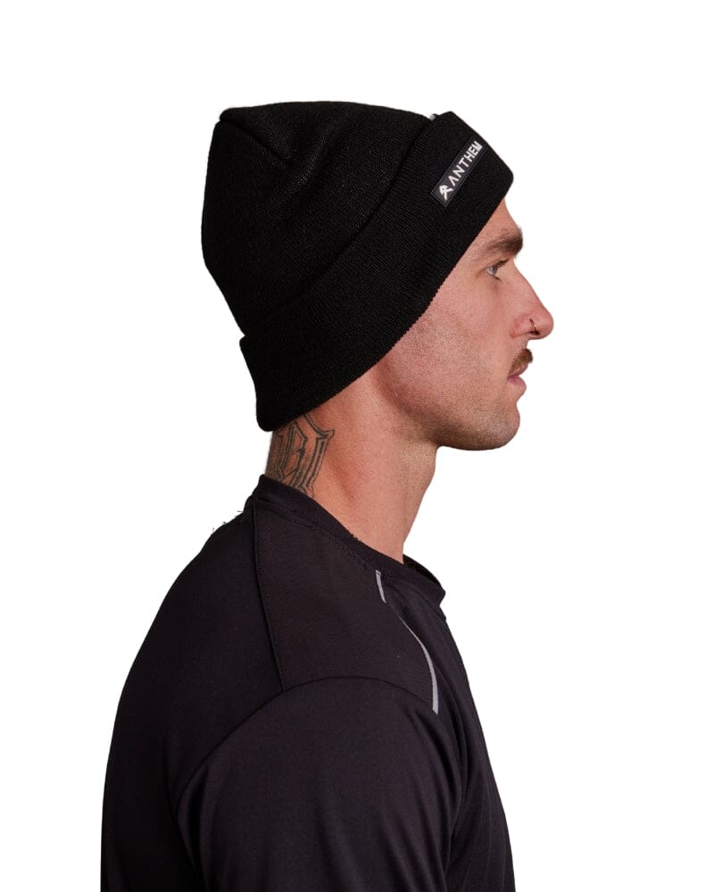 Knit Logo Beanie - Black