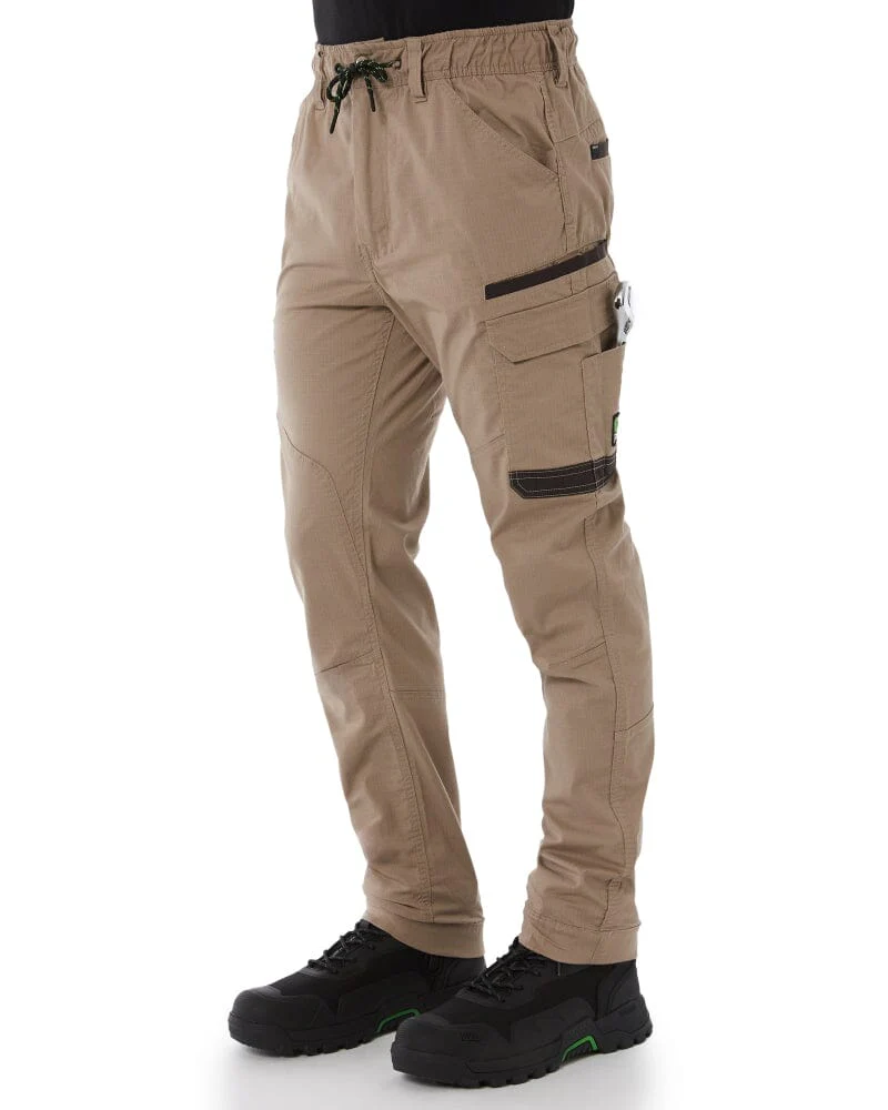 WP-12C Cuffed Elastic Waist Stretch Ripstop Work Pant - Khaki