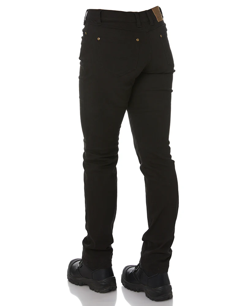 Ladies Cotton Stretch Jeans - Black