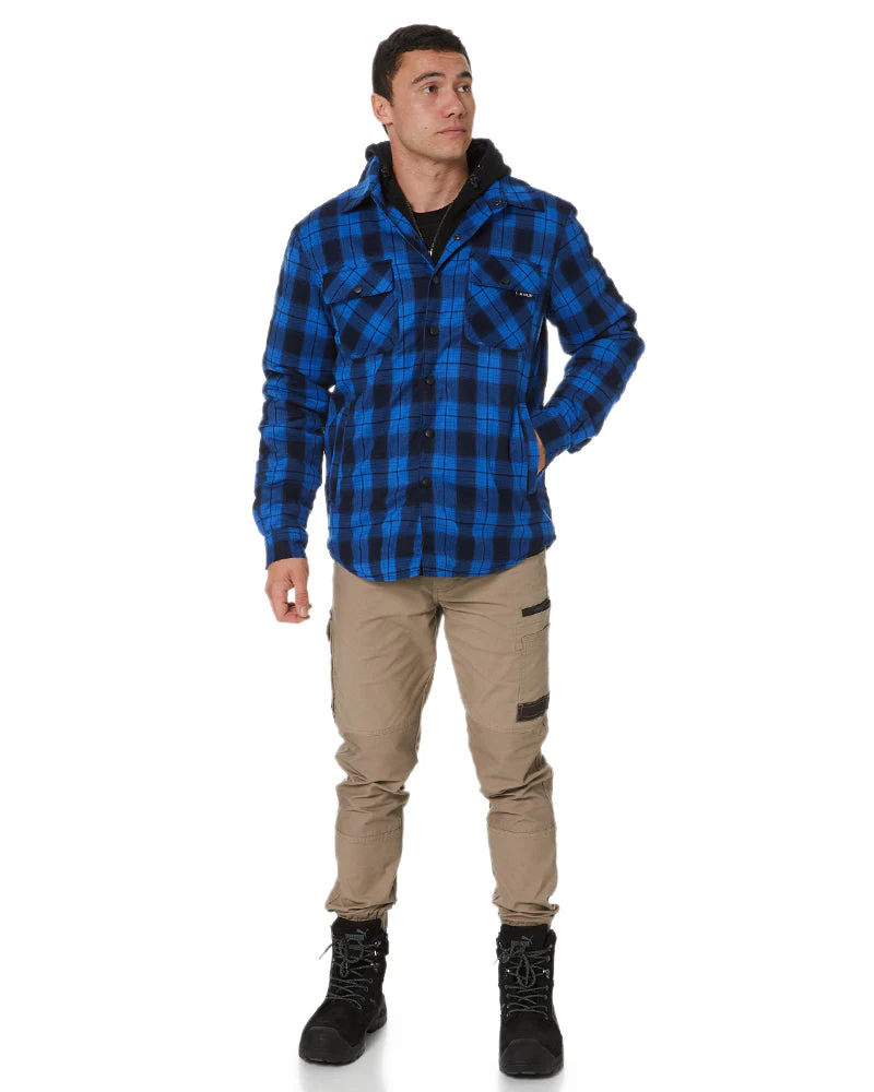 Quilted Flannel Jacket - Blue