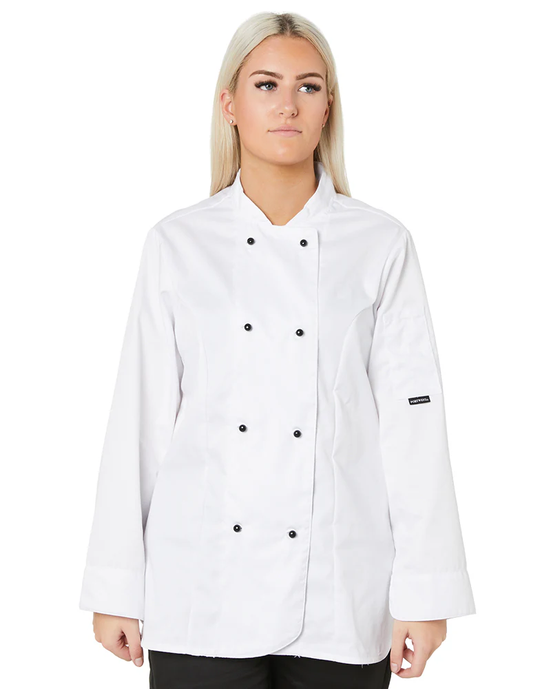 Rachel Ladies Chefs Jacket - White