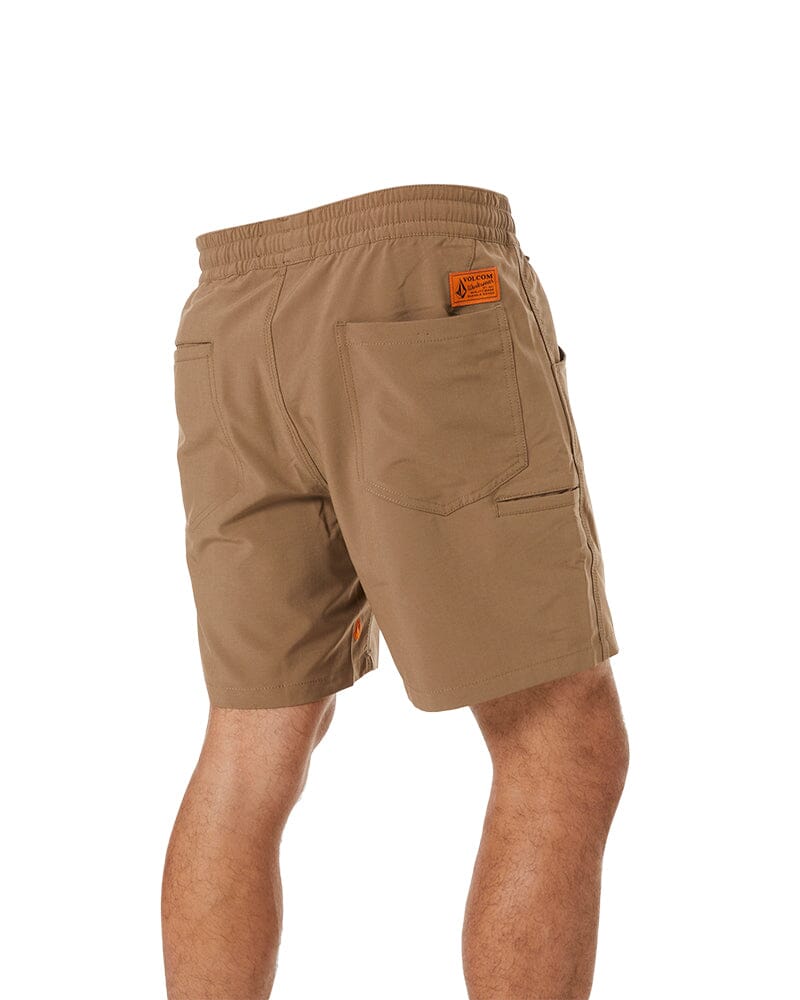 Rack Elastic Waist Hybrid Short - Brindle