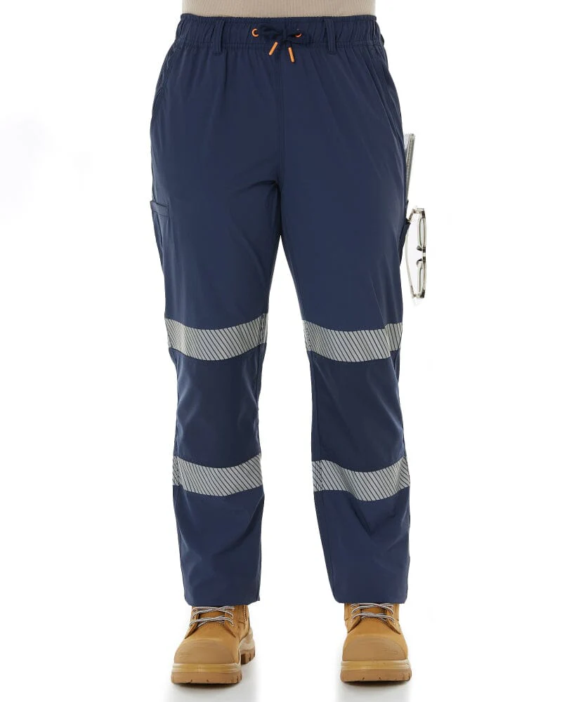 Tradies Womens Z-Lite Comfort Taped Pant 2 Value Pack - Navy