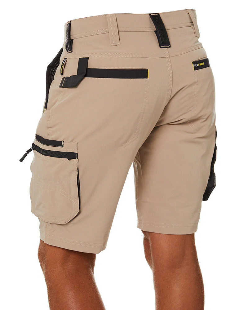 Flex and Move 4-Way Stretch Zip Cargo Short - Stone