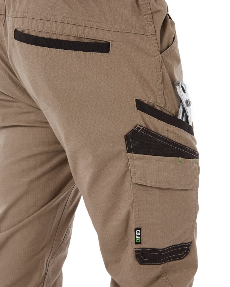 WP-12C Cuffed Elastic Waist Stretch Ripstop Work Pant - Khaki