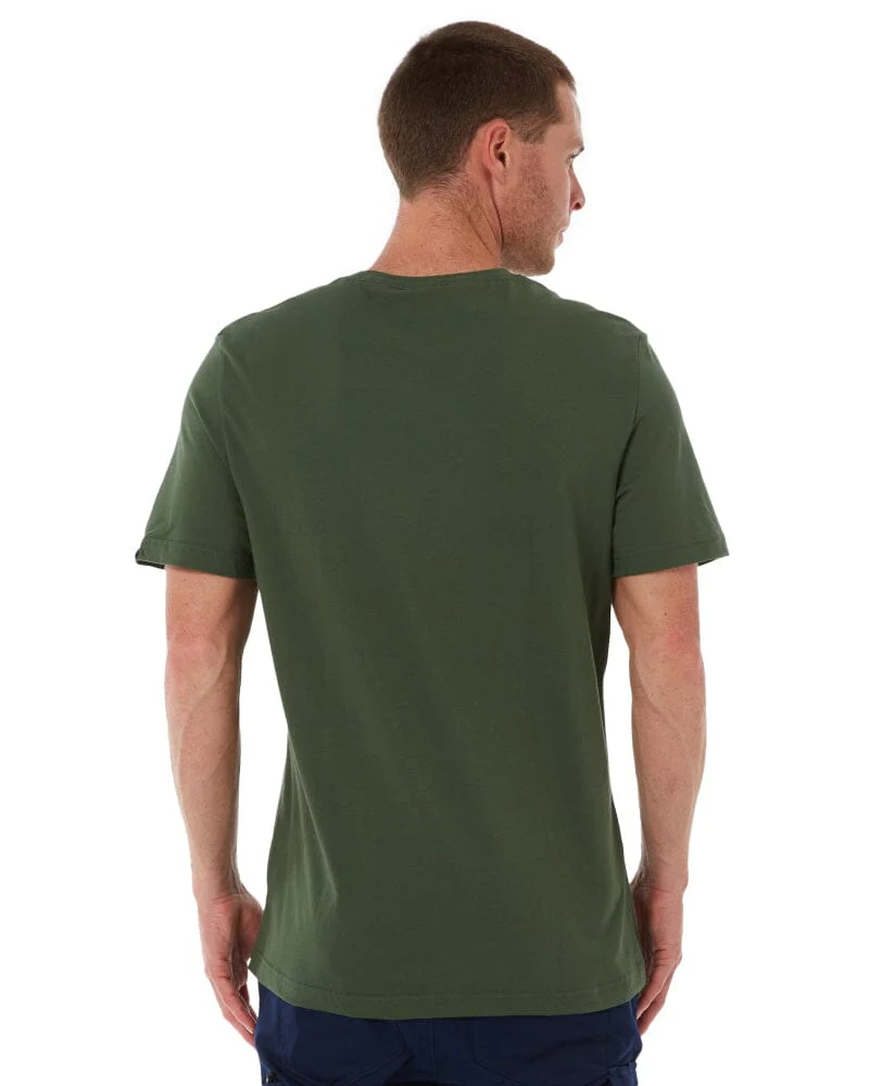Classic Cotton Crew Neck SS Shirt - Military Green