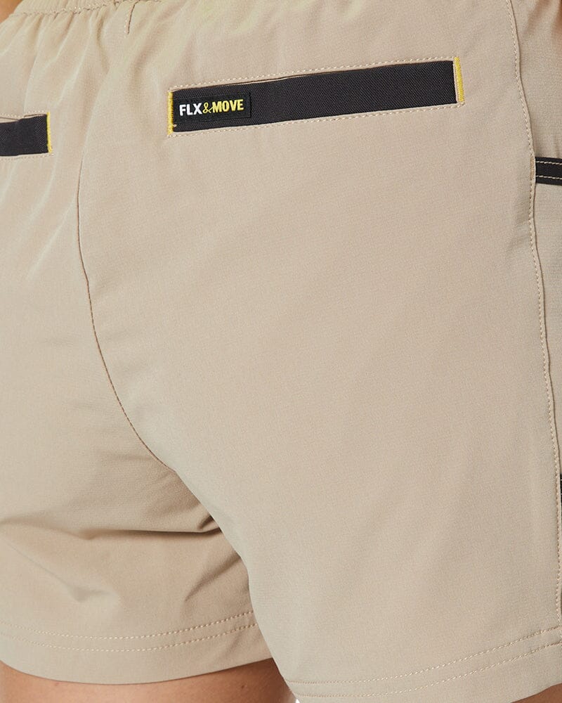 Womens Flex and Move 4-Way Stretch Elastic Waist Short - Stone