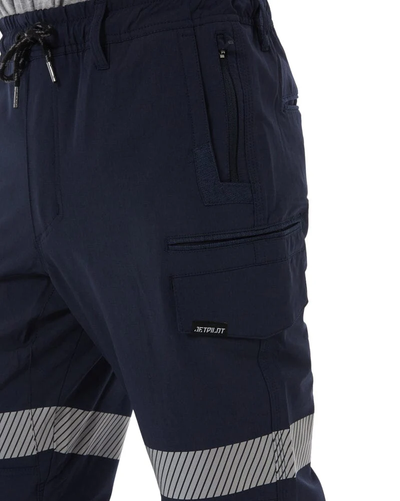 Jet-Lite Hybrid Taped Elastic Waist Pant - Navy