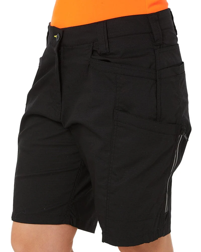 Womens X Airflow Stretch Ripstop Vented Cargo Short - Black