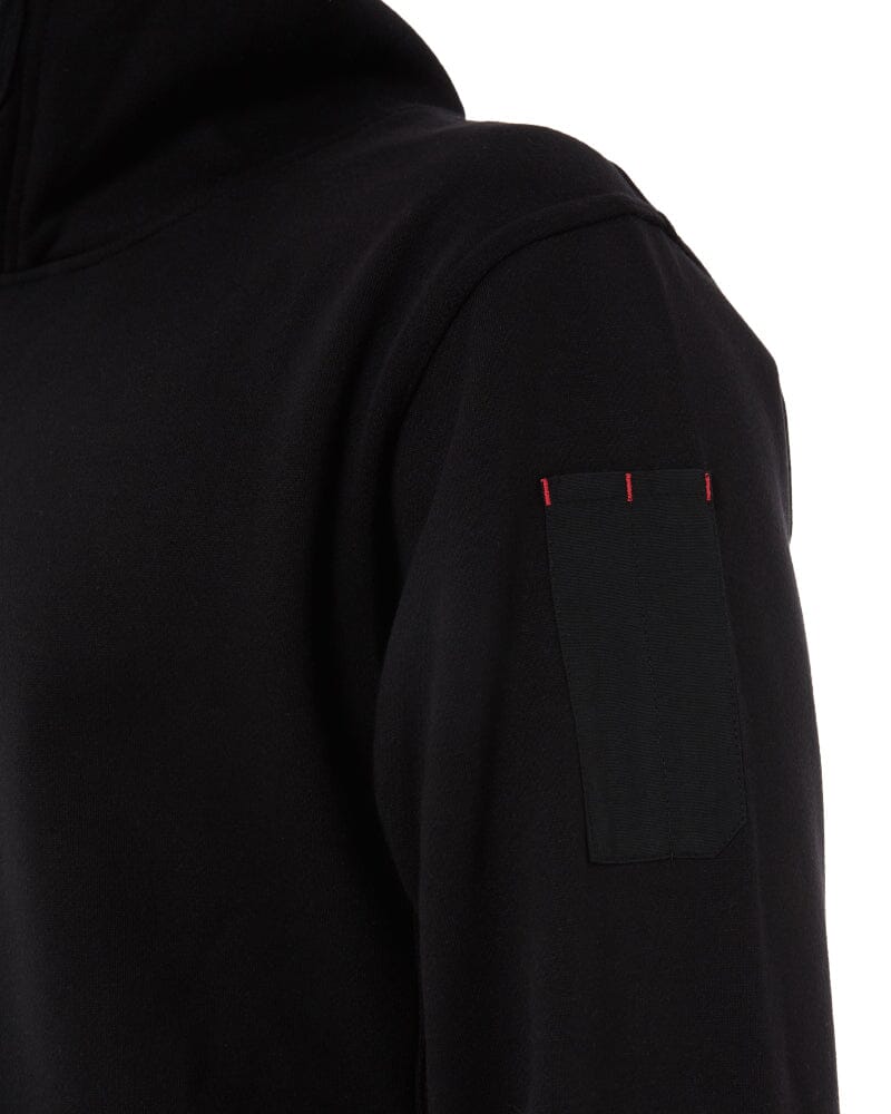 Brushed Fleece Hoodie - Black