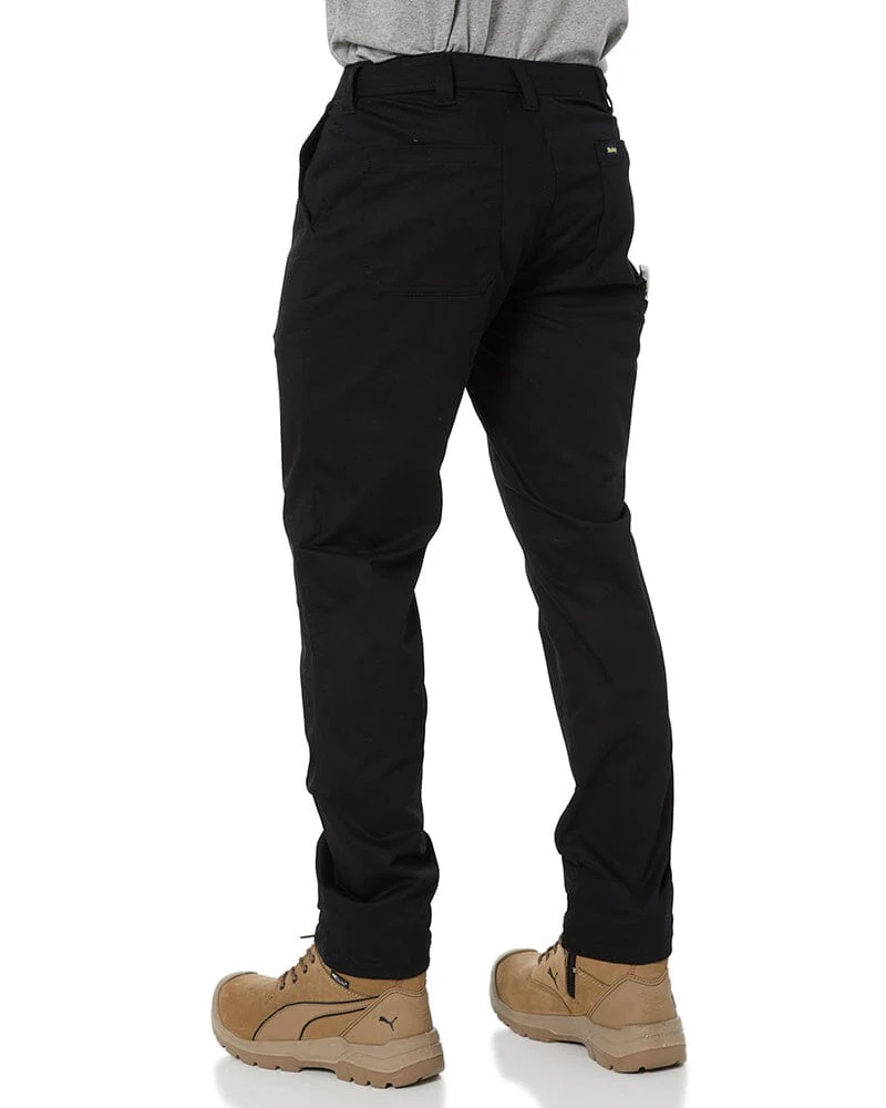 Stretch Cotton Drill Work Pants - Black