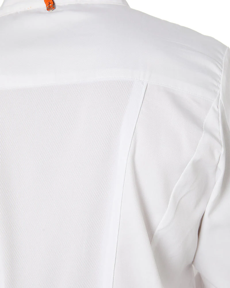 Mesh Air Pro LS  Chefs Jacket - White