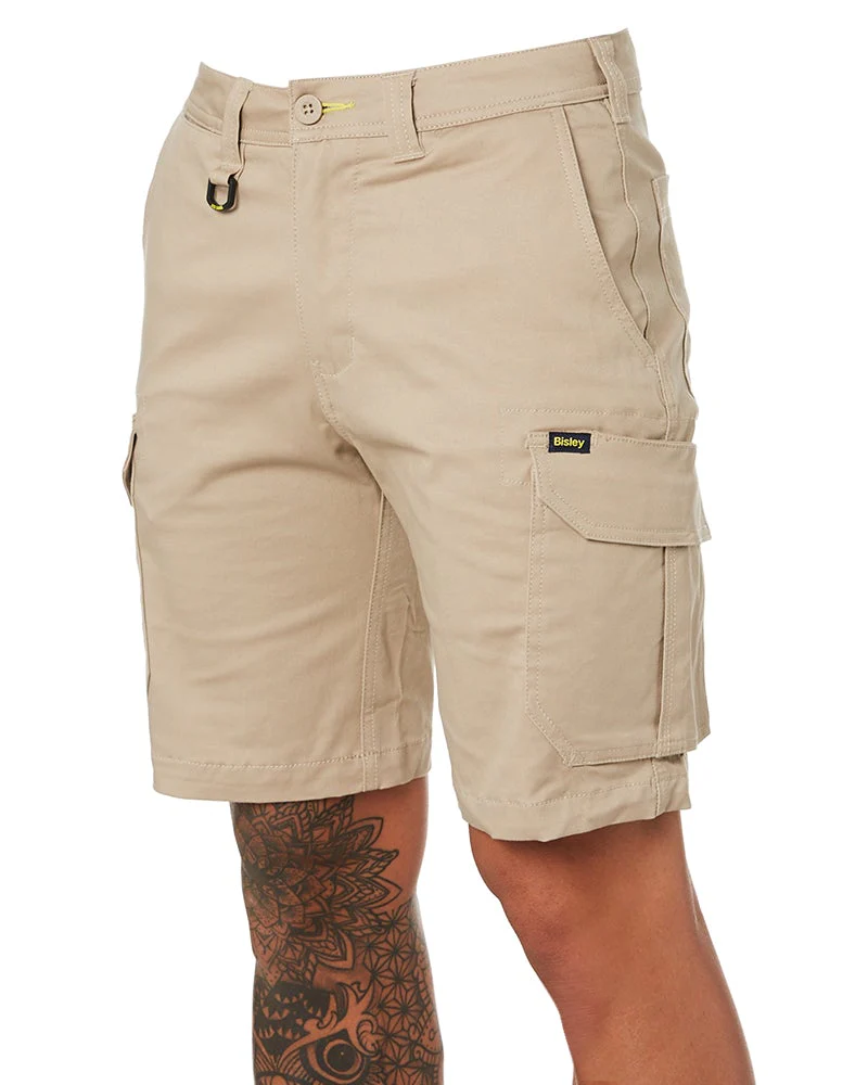 Stretch Cotton Cargo Short - Stone