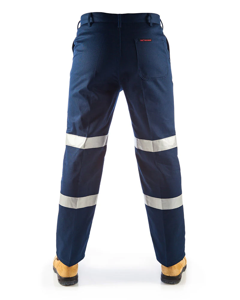 Middle Weight Double hoops Taped Pants - Navy