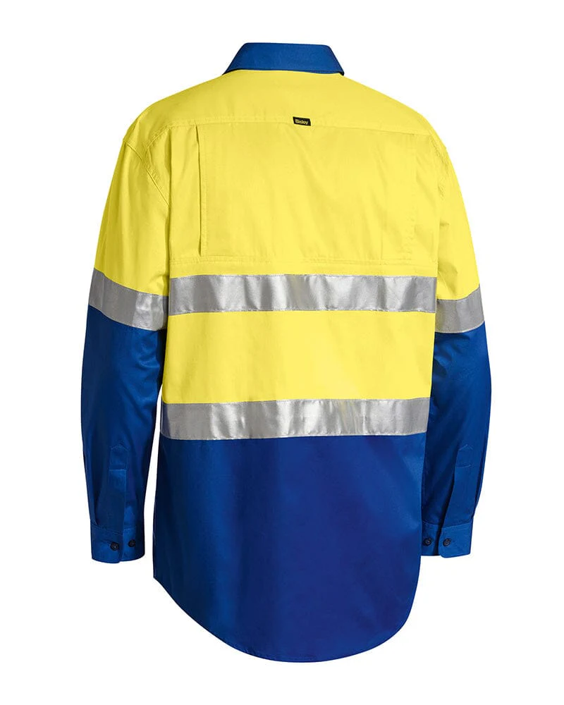 Taped Hi Vis Cool Lightweight LS Shirt - Yellow/Royal