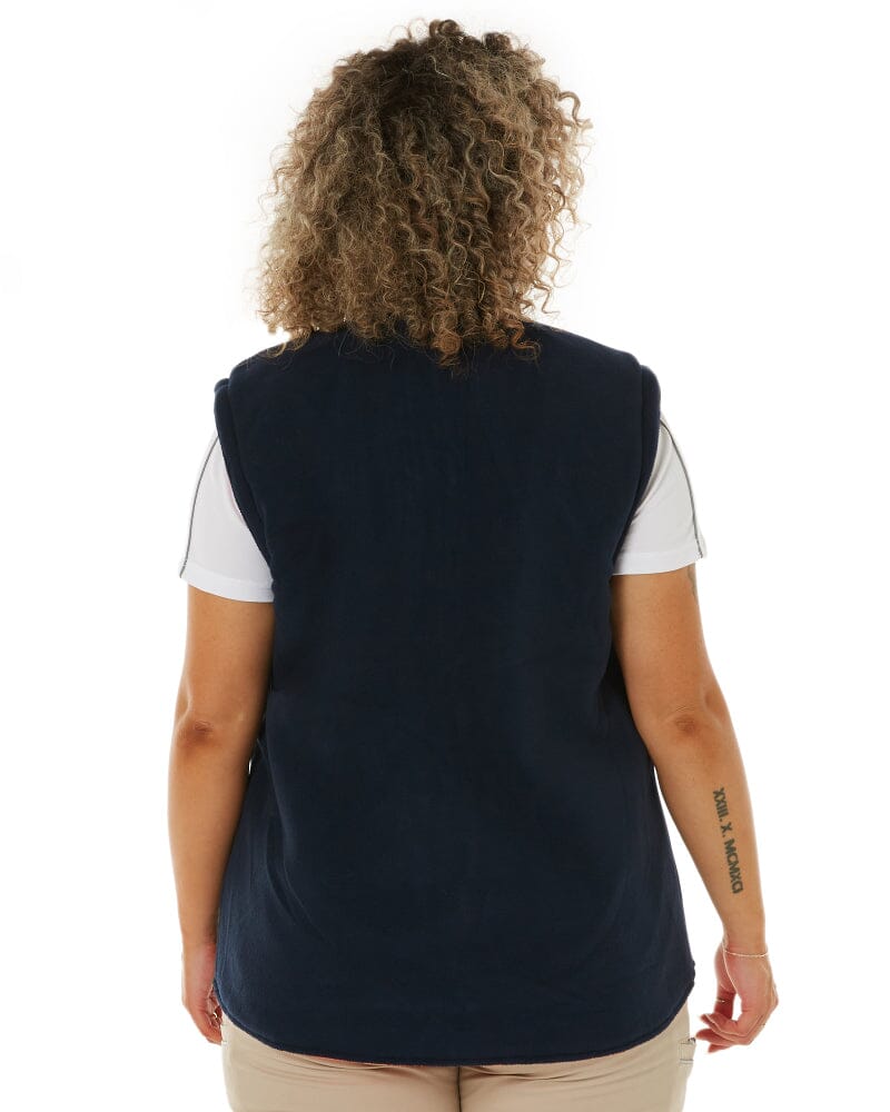 Womens Taped Hi Vis 5 In 1 Rain Jacket - Orange/Navy