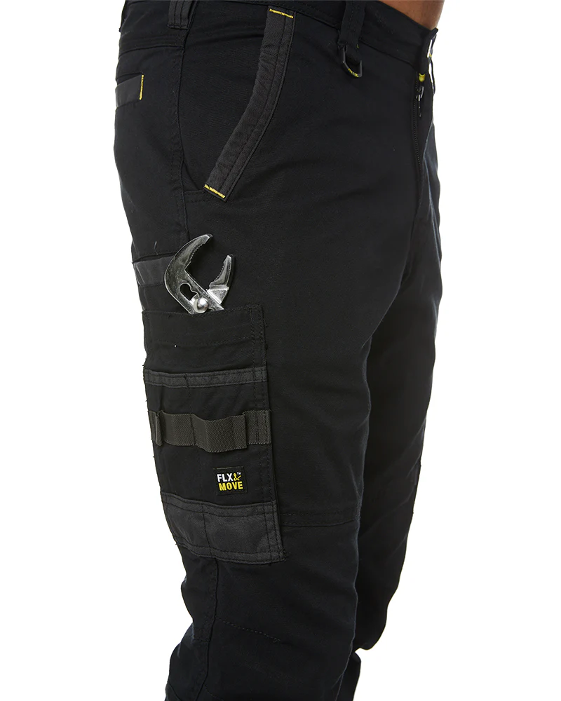 Tradies Flex and Move Stretch Cargo Utility Pant 2 Value Pack - Black