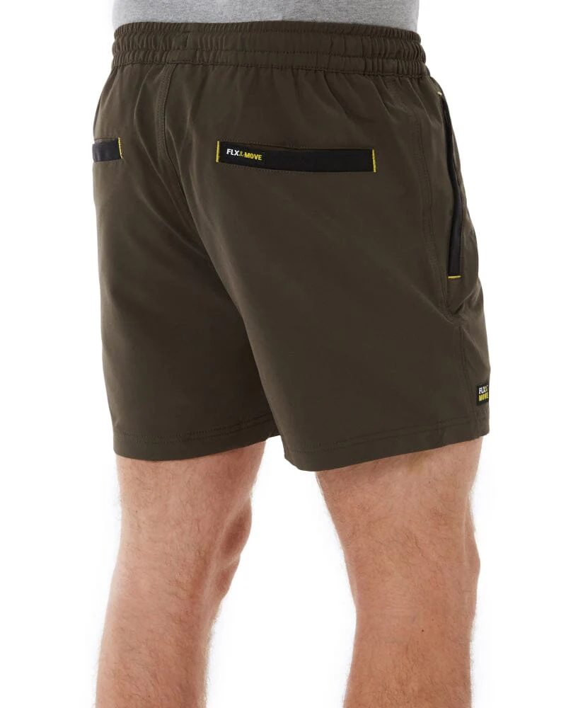 Flex and Move 4-Way Stretch Elastic Waist Short - Green