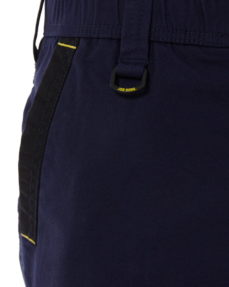 Flex and Move Elastic Waist Stretch Short Shorts - Navy