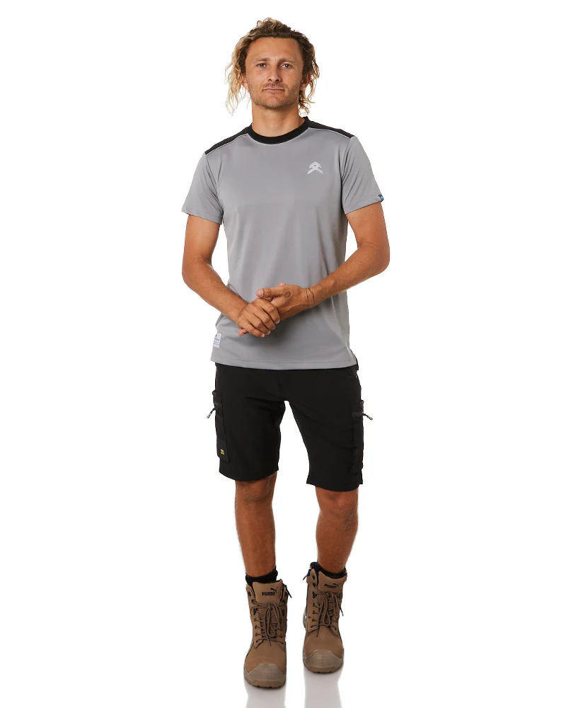 Flex and Move 4-Way Stretch Zip Cargo Short - Black