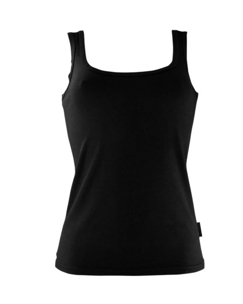 Womens Bamboo Firm Singlet - Black