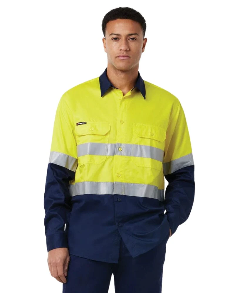 Vented Drill Shirt Taped - Yellow/Navy