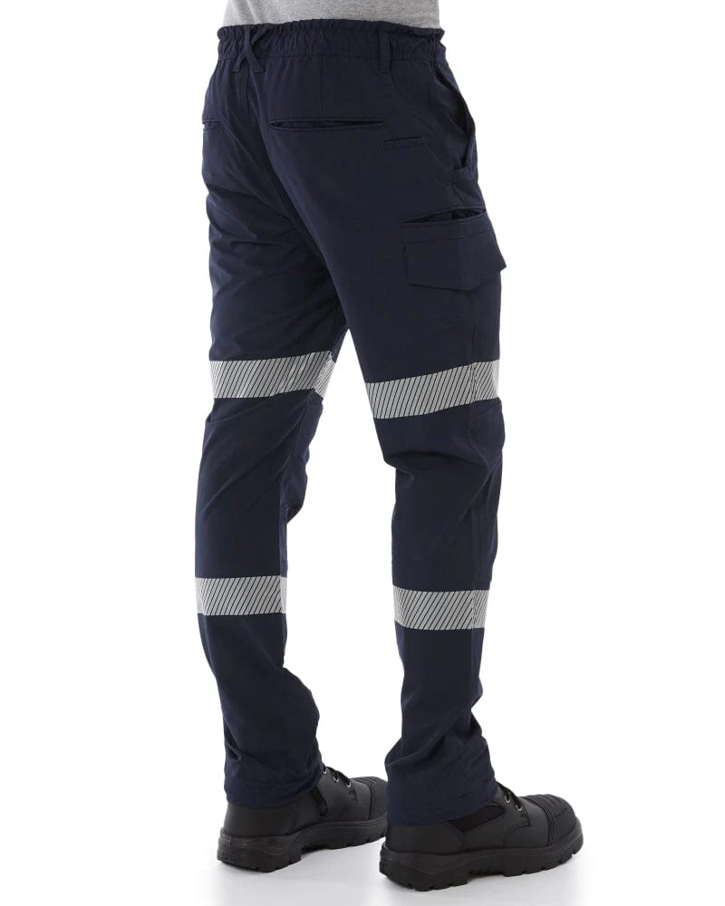 Jet-Lite Hybrid Taped Elastic Waist Cuff Pant - Navy