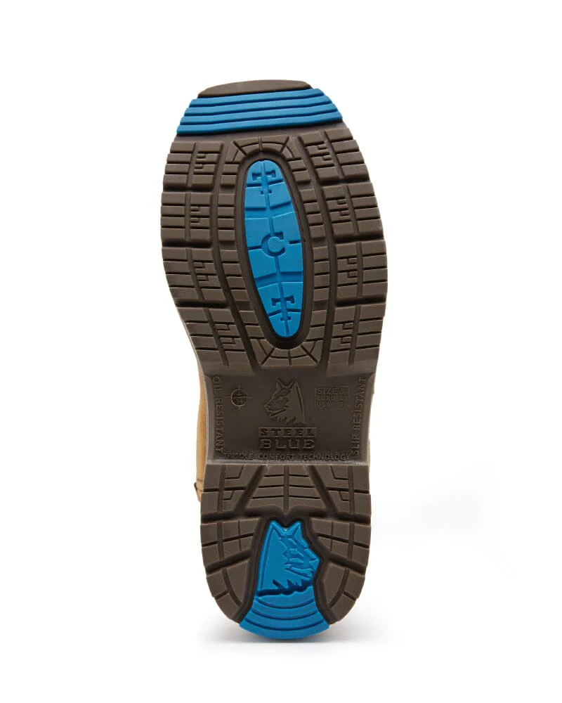 Blue Heeler Square Toe Safety Boot - Distressed Brown