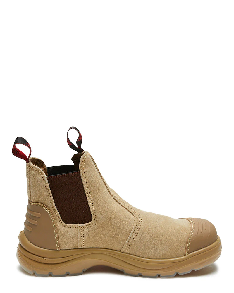 Wills Suede Elastic Sided Safety Boot - Sand