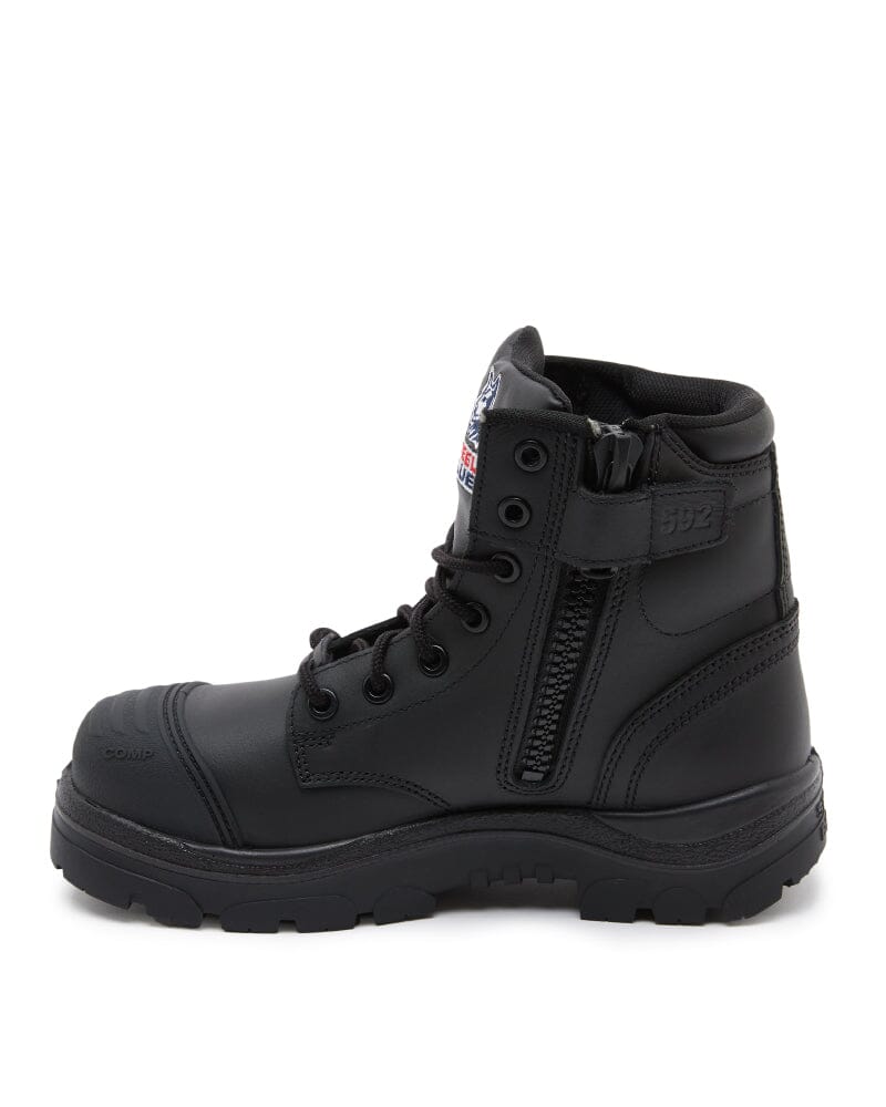 Argyle Zip Scuff Cap Composite Safety Boot - Black