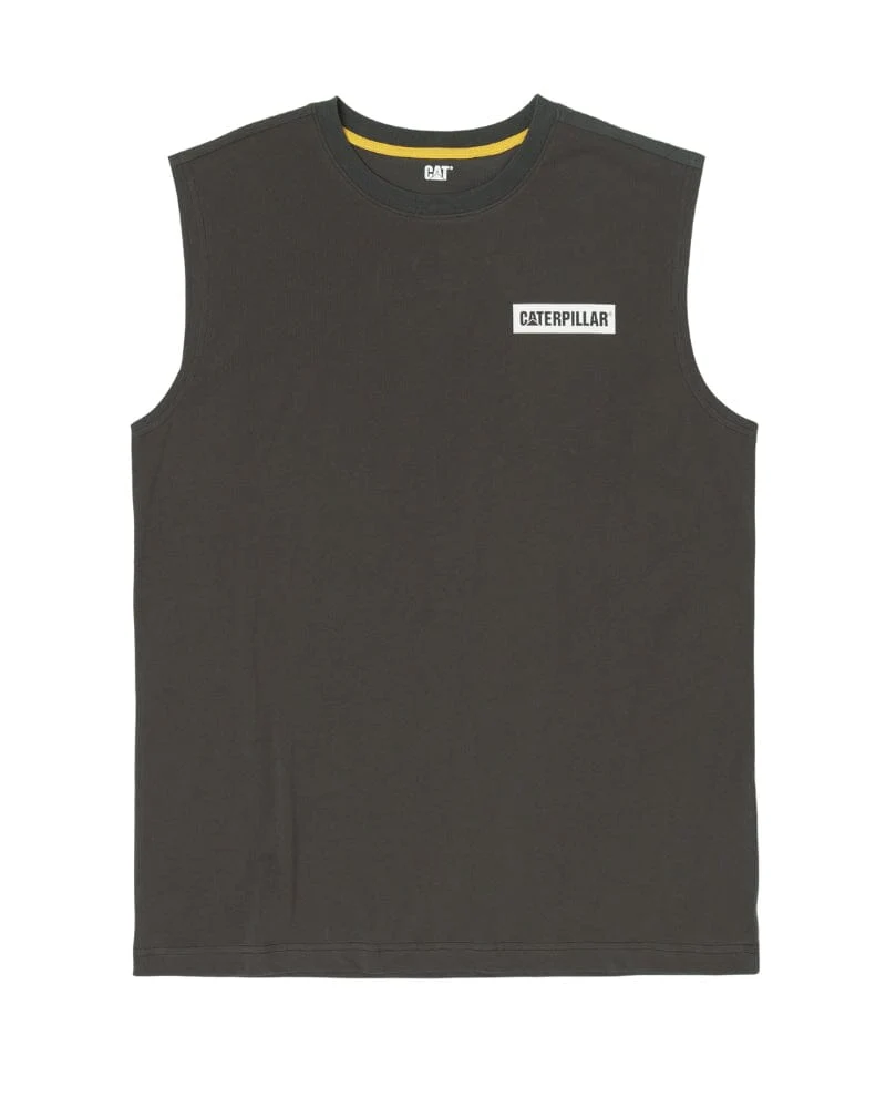 Icon Block Muscle Tee - Licorice