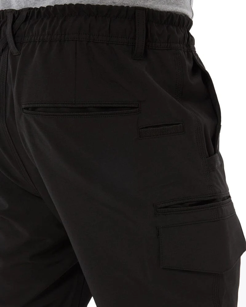 Jet-Lite Hybrid Elastic Waist Cuff Pant - Black