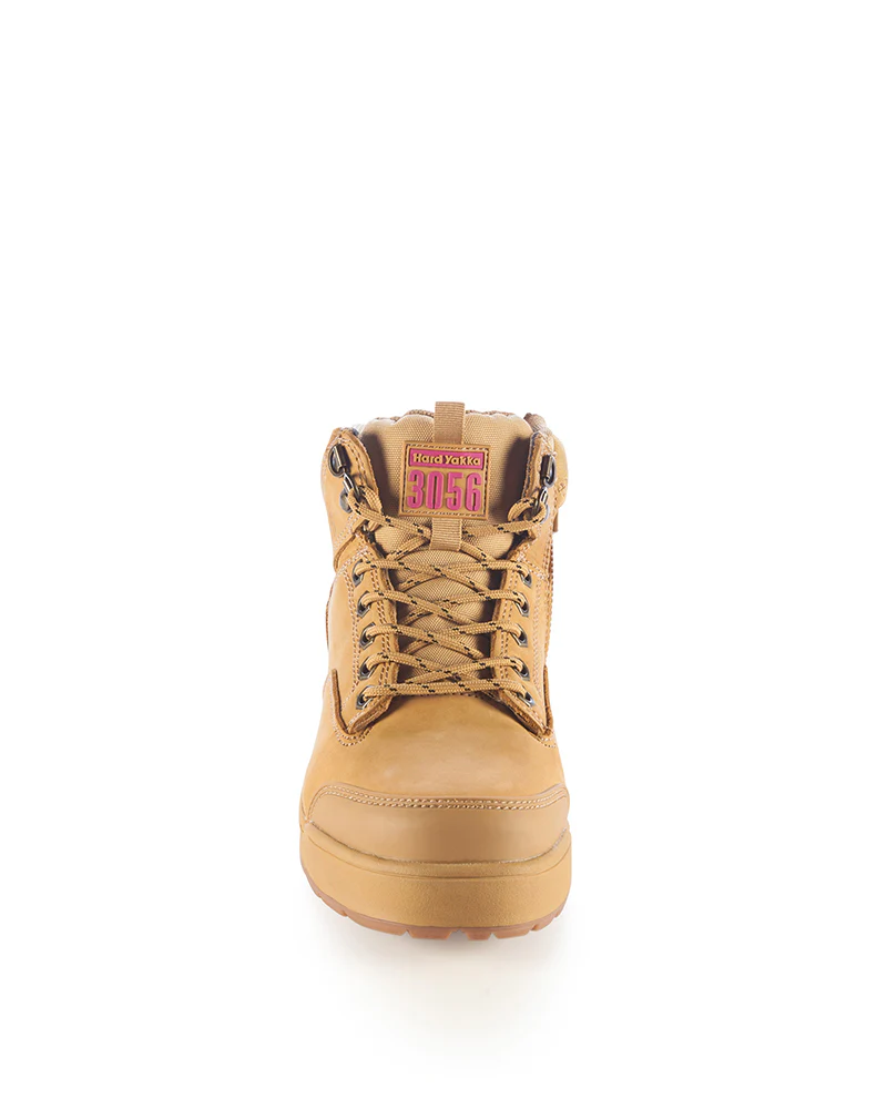 Womens 3056 Zip Side Safety Boot - Wheat