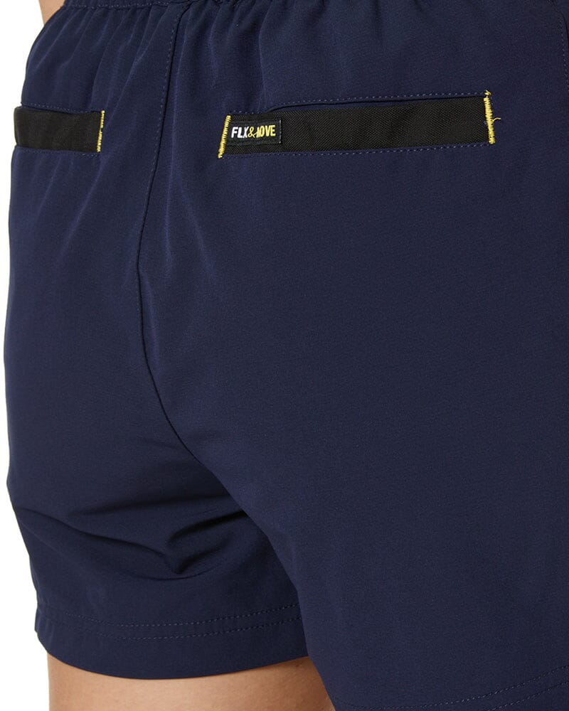 Womens Flex and Move 4-Way Stretch Elastic Waist Short - Navy