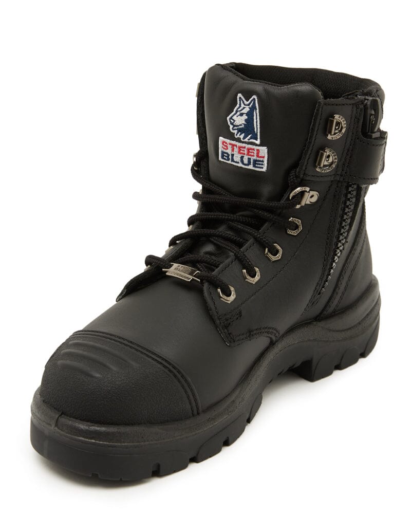 Argyle Zip Scuff Cap Waterproof Safety Boot - Black