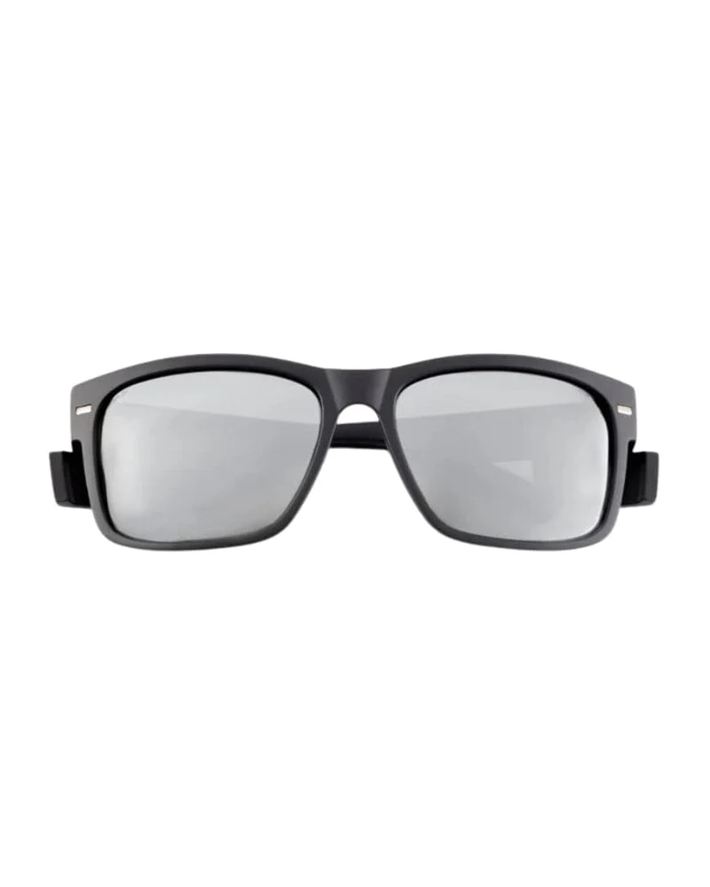 Kenneth Safety Glasses - Matte Black/Silver Mirror