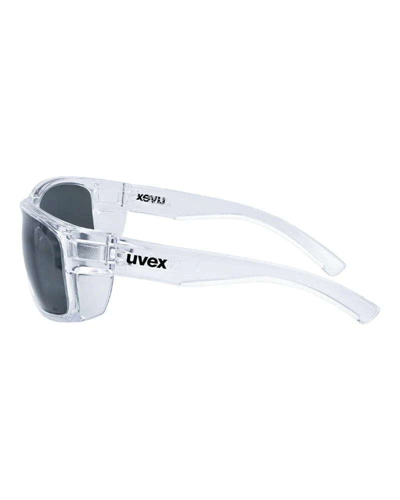 Aquarius Clear Frame Safety Glasses - Grey Lens