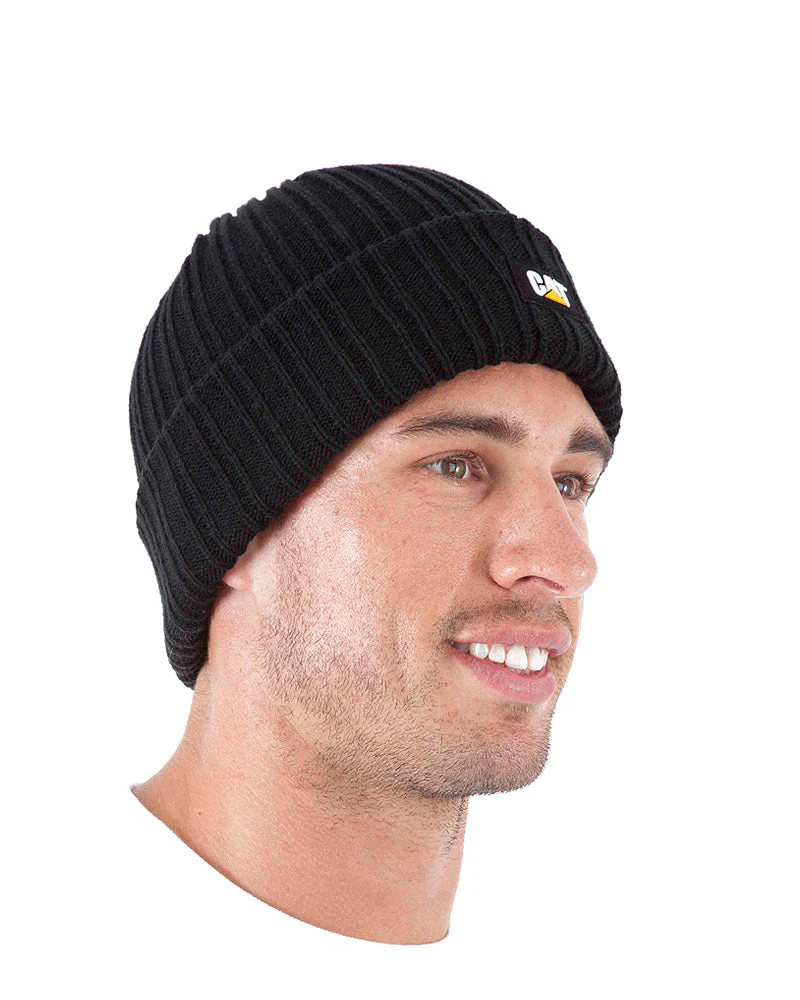 Rib Watch Beanie - Black